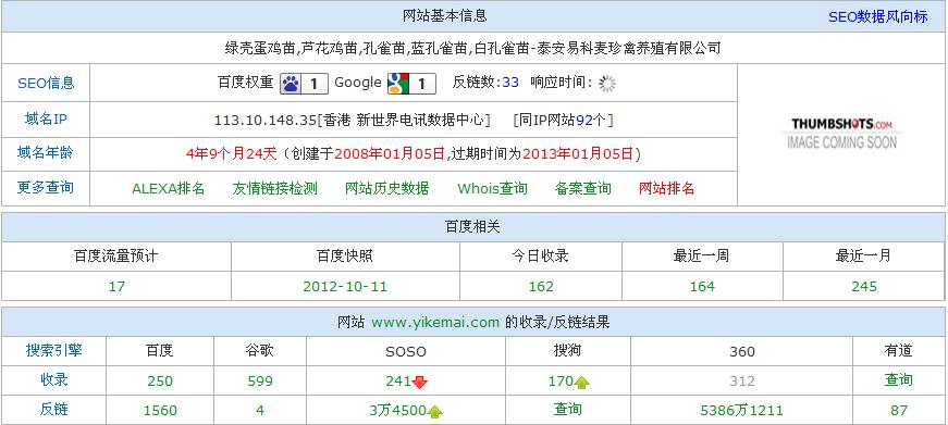 泰安易科麥珍禽養(yǎng)殖網站基本信息